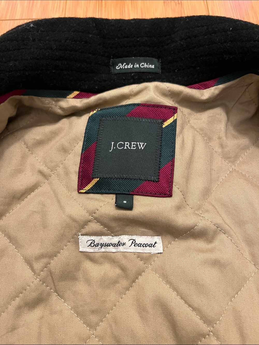 J. Crew Men’s Black Double-Breasted Wool Peacoat - Picture 4 of 16